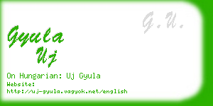 gyula uj business card